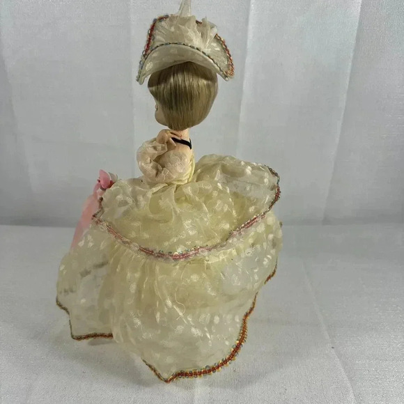 Vintage Big Eyes Bradley 12” Doll Made‎ in Korea Yellow Floral Dress Head Piece - Picture 2 of 7